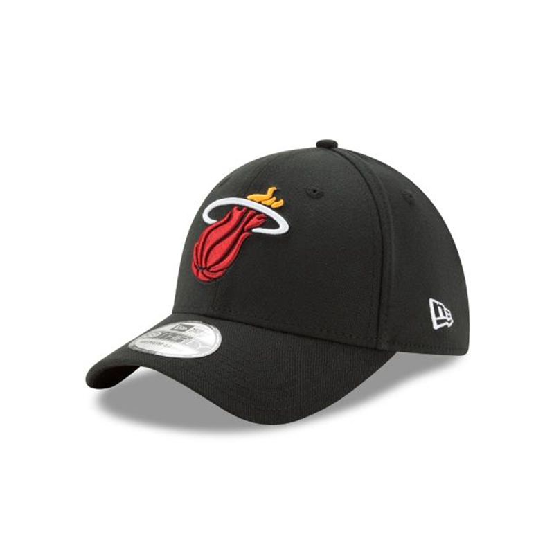 NBA Miami Heat Team Classic 39Thirty Stretch Fit (ZTL0307) - Black New Era Caps